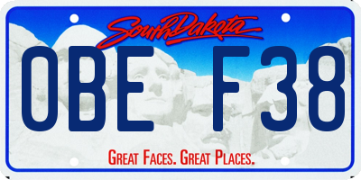 SD license plate 0BEF38
