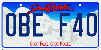 SD license plate 0BEF40