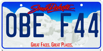 SD license plate 0BEF44
