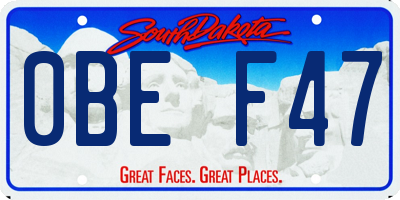 SD license plate 0BEF47