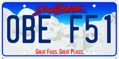 SD license plate 0BEF51