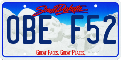 SD license plate 0BEF52