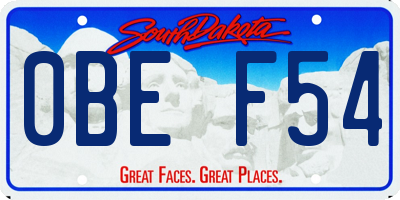 SD license plate 0BEF54