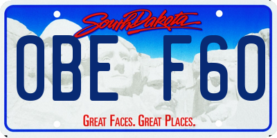 SD license plate 0BEF60