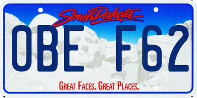 SD license plate 0BEF62