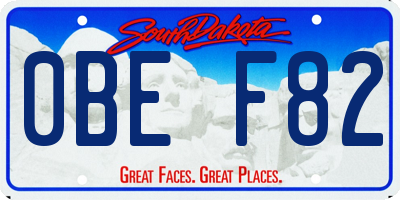 SD license plate 0BEF82