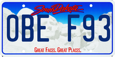 SD license plate 0BEF93