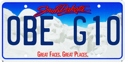 SD license plate 0BEG10