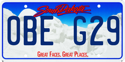 SD license plate 0BEG29