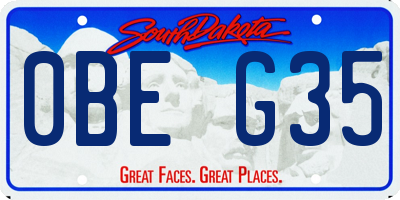 SD license plate 0BEG35