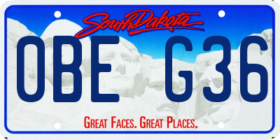 SD license plate 0BEG36