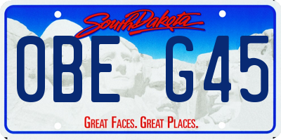 SD license plate 0BEG45