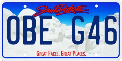 SD license plate 0BEG46