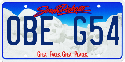 SD license plate 0BEG54
