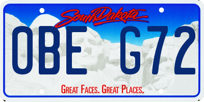 SD license plate 0BEG72