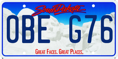 SD license plate 0BEG76