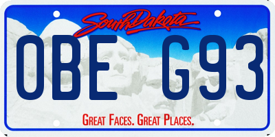 SD license plate 0BEG93