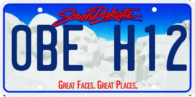 SD license plate 0BEH12
