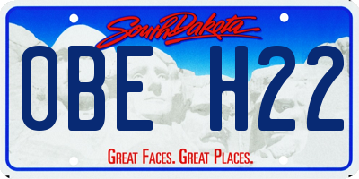 SD license plate 0BEH22