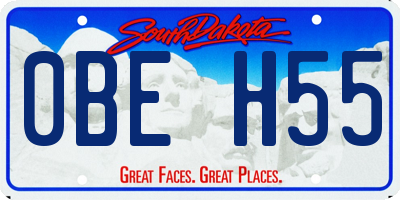 SD license plate 0BEH55