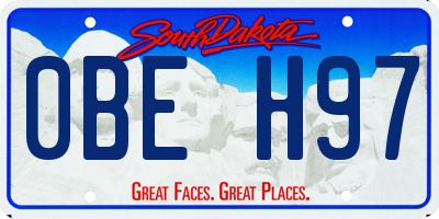 SD license plate 0BEH97