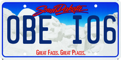 SD license plate 0BEI06