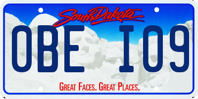 SD license plate 0BEI09