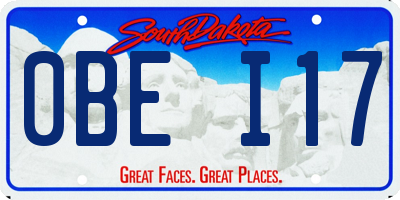 SD license plate 0BEI17