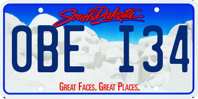 SD license plate 0BEI34