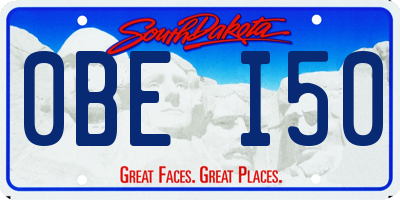 SD license plate 0BEI50