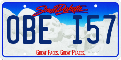 SD license plate 0BEI57