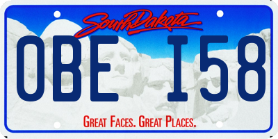 SD license plate 0BEI58