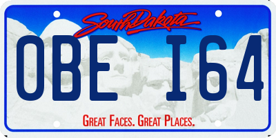 SD license plate 0BEI64