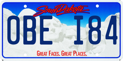 SD license plate 0BEI84