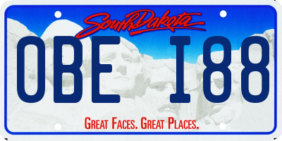 SD license plate 0BEI88
