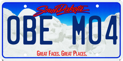 SD license plate 0BEM04