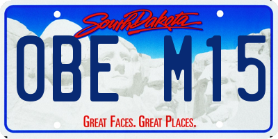 SD license plate 0BEM15