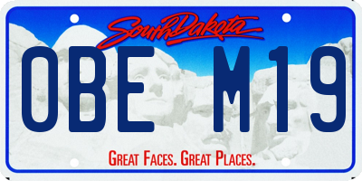 SD license plate 0BEM19