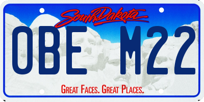 SD license plate 0BEM22