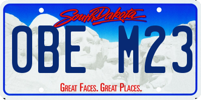 SD license plate 0BEM23
