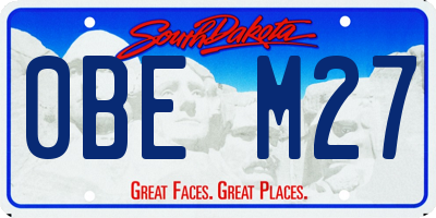 SD license plate 0BEM27
