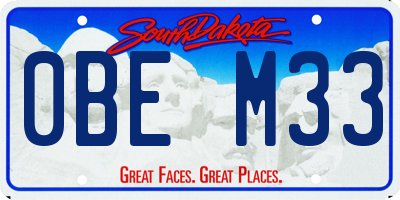 SD license plate 0BEM33