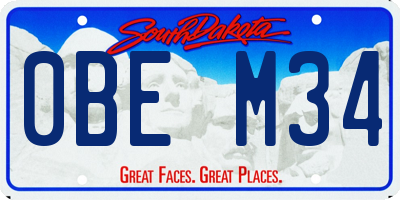 SD license plate 0BEM34