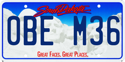 SD license plate 0BEM36