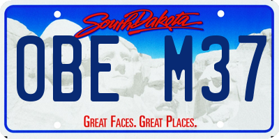 SD license plate 0BEM37