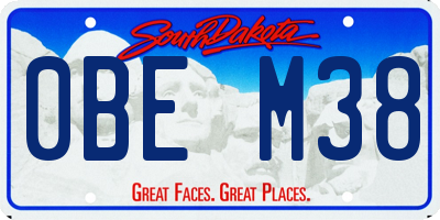 SD license plate 0BEM38