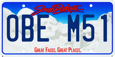 SD license plate 0BEM51