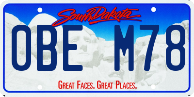 SD license plate 0BEM78
