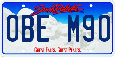 SD license plate 0BEM90