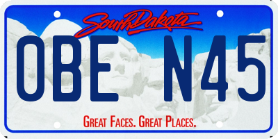 SD license plate 0BEN45